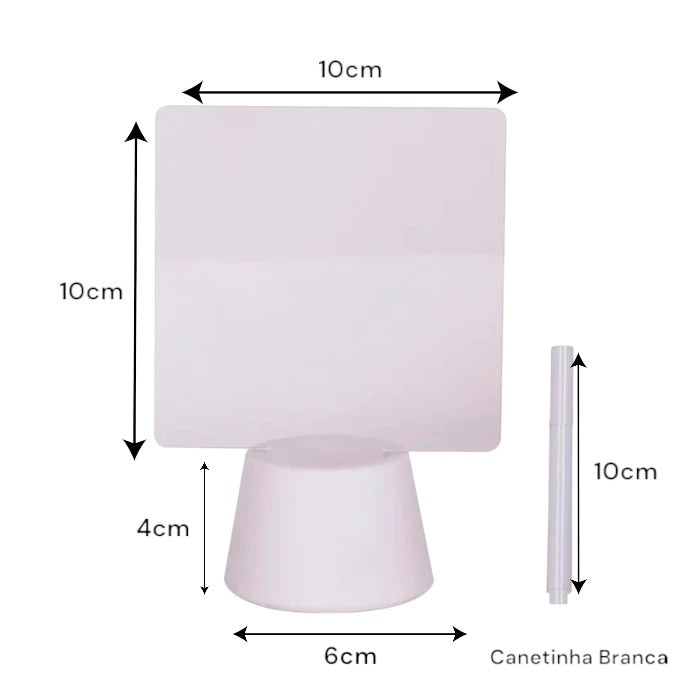 Abajur de Mesa Luminária Led 3D Usb com Tela pra Escrever Decoração Quarto Sala Presente