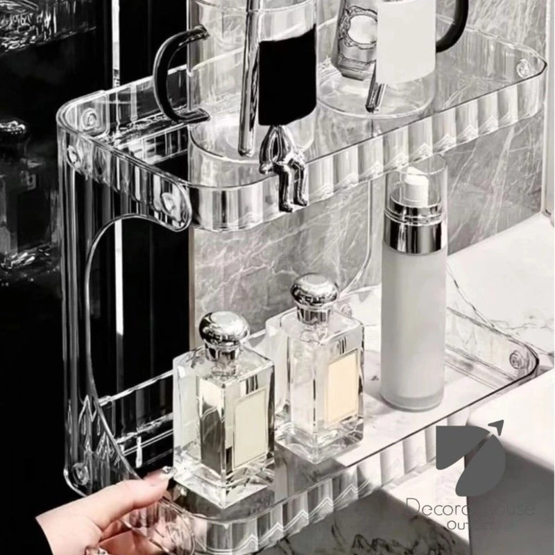 Organizador Prateleira Acrilico Transparente Porta Maquiagem Perfumes Multiuso