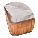 Kit 3 Cestos Organizadores de Bambu Multiuso com Forro