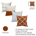 Kit 4 Capas De Almofada Estilo Boho Chic Rustico Decorativas