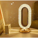 Luminária de Mesa Lâmpada Touch Quarto Luxuosa Cristal Acrílico 3 Tons de Led