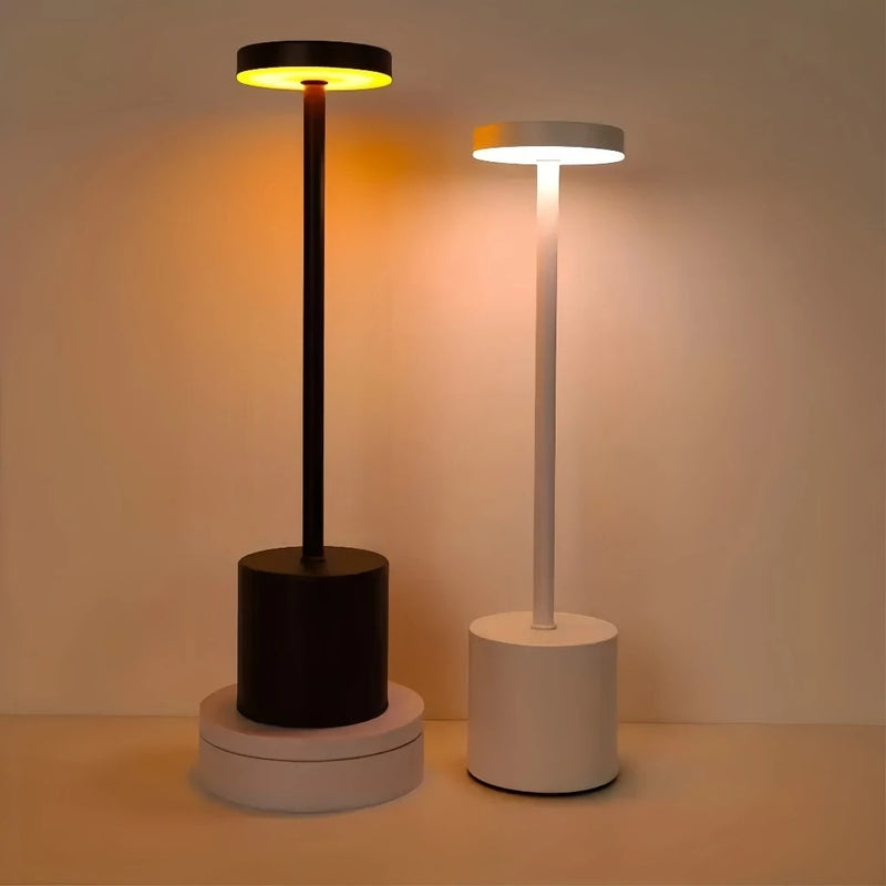 Luminária de Mesa Abajur Cabeceira Escrivaninha LED 3 em 1 Recarregável Tipo C