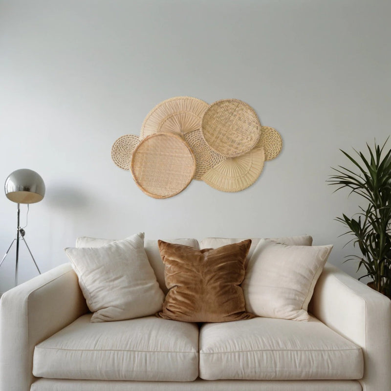 Decoração Parede Boho Composição Cestos de Palha- Amazonas